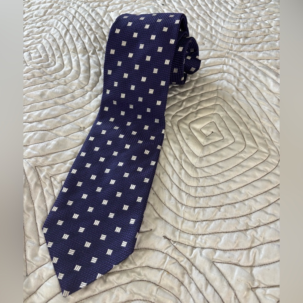 Mark Shale Klein Blue Classic Quiet Luxury Italian Silk Tie- New & Ready to Gift